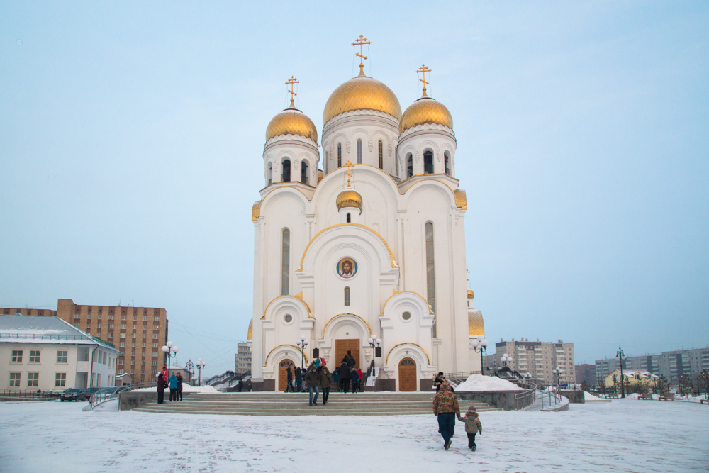 Часовни в Красноярске зимой